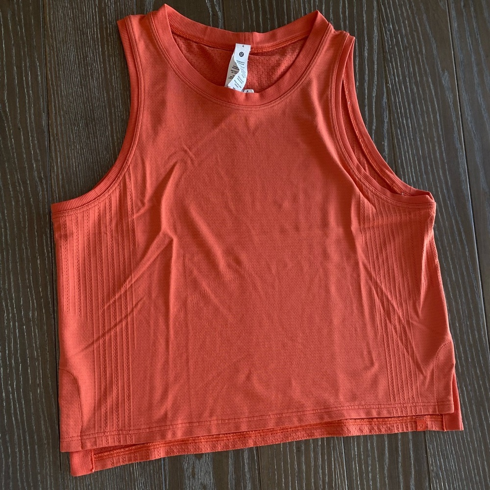 lululemon athletica Orange Athletic Tank Top